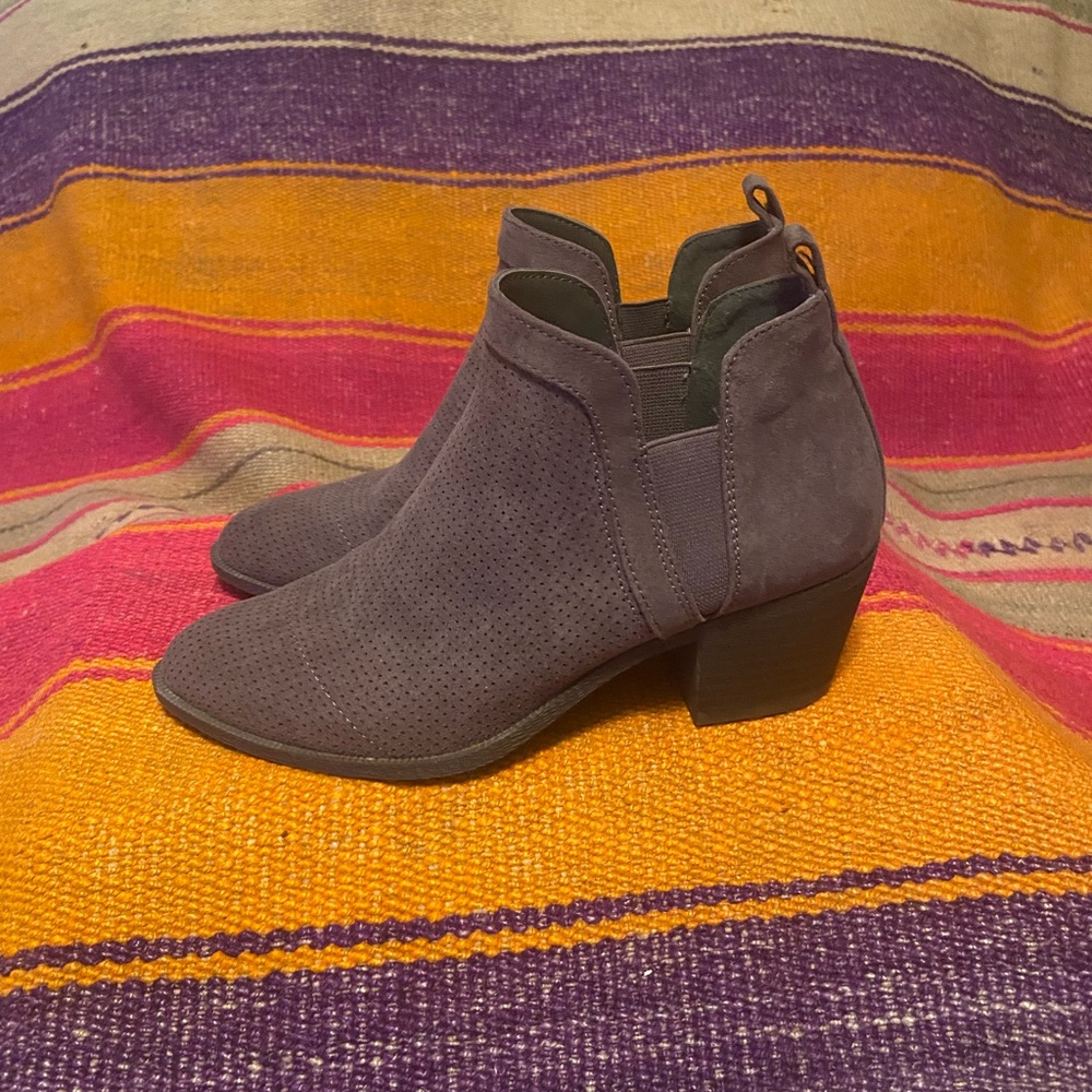 Gray Suede Booties 5M Style & Co New